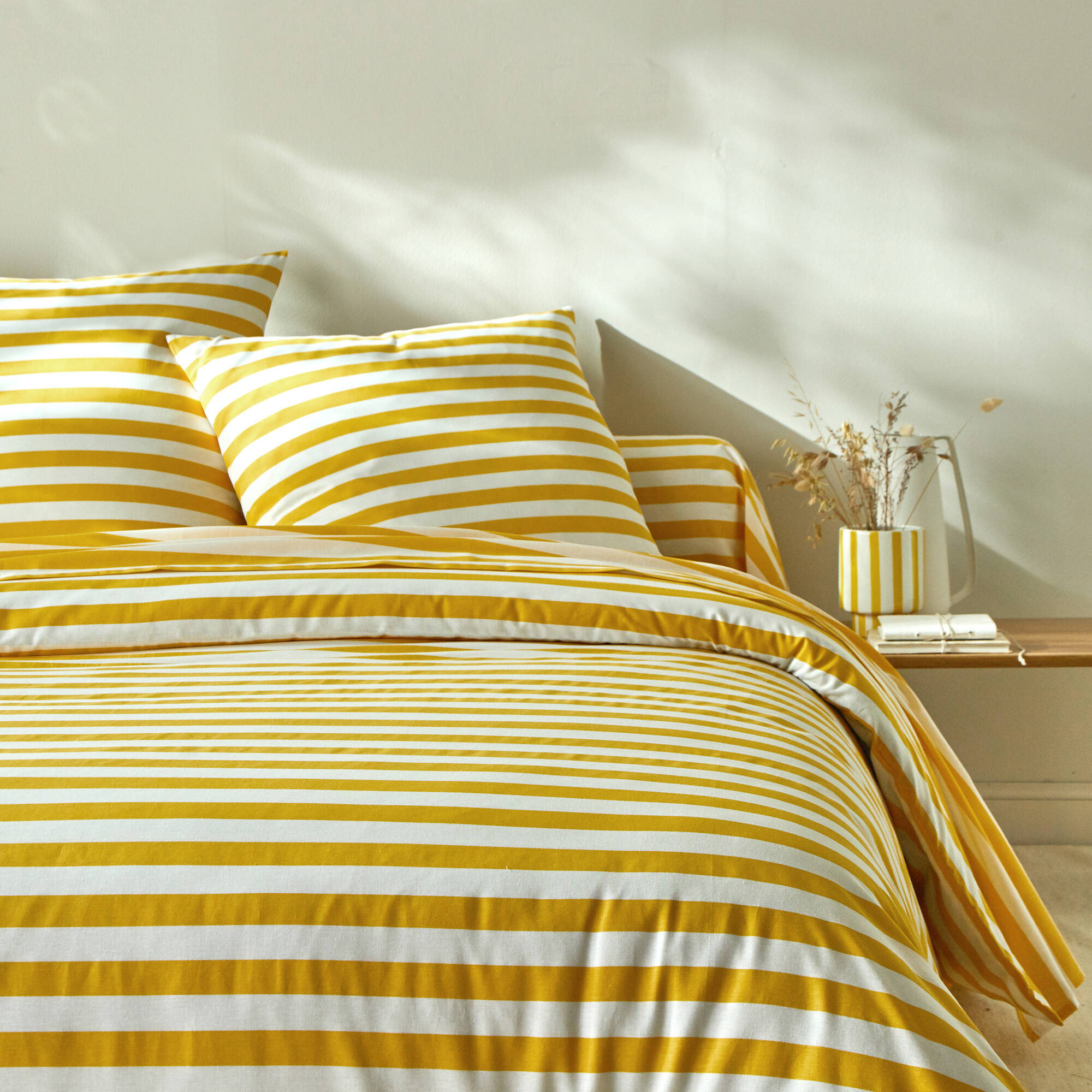 Linge de lit Romy rayé - en coton