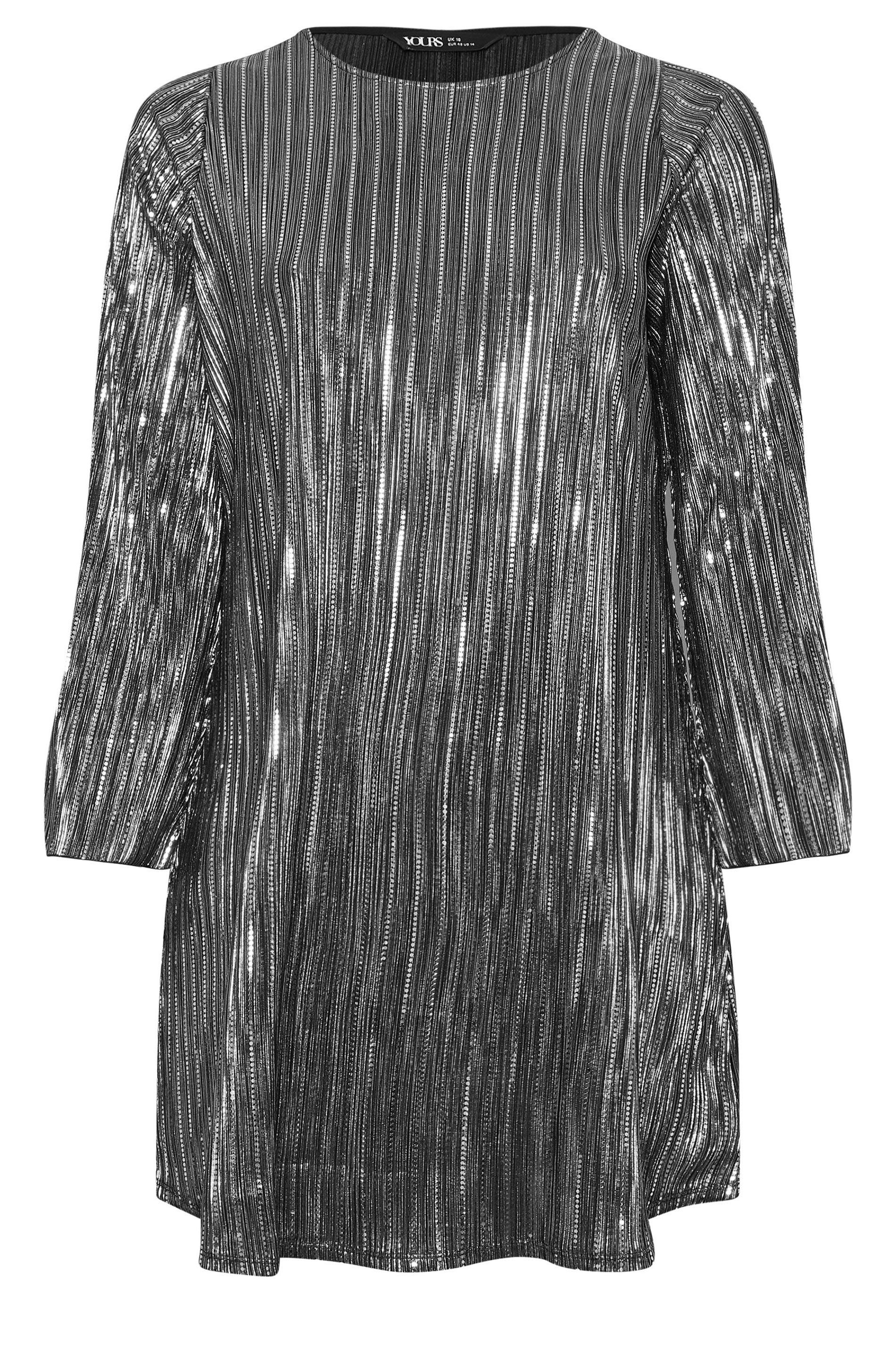 Yours Metallic Plisse Dress