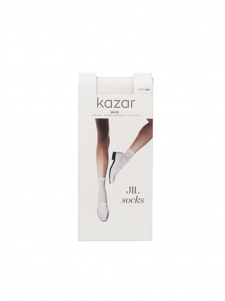 Thin white patterned socks