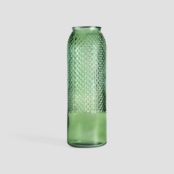 Wazon MIKKA zielony ze szkła z recyklingu 45 cm