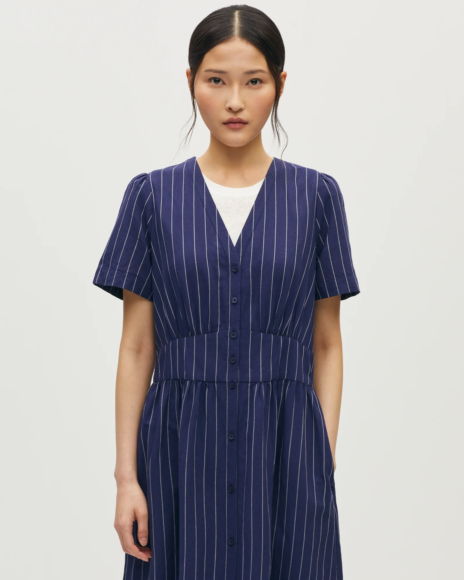 Robe longue manches courtes