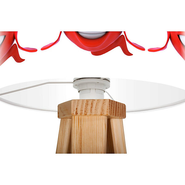 Lampe de chevet kids foto-330 30 x 30 x 45 cm Bois clair, blanc