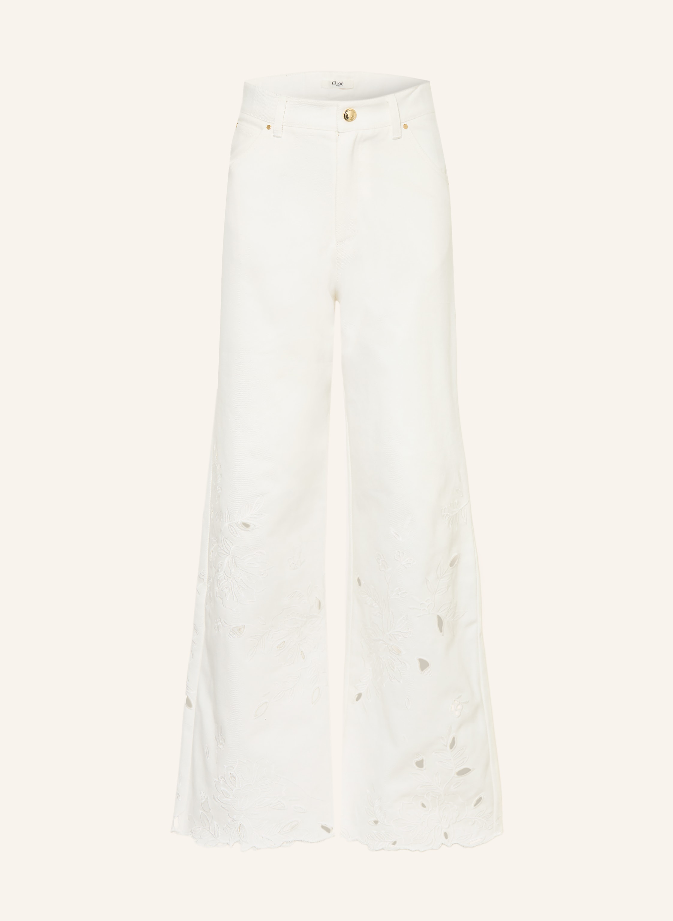 Chloé Hose mit Lochspitze