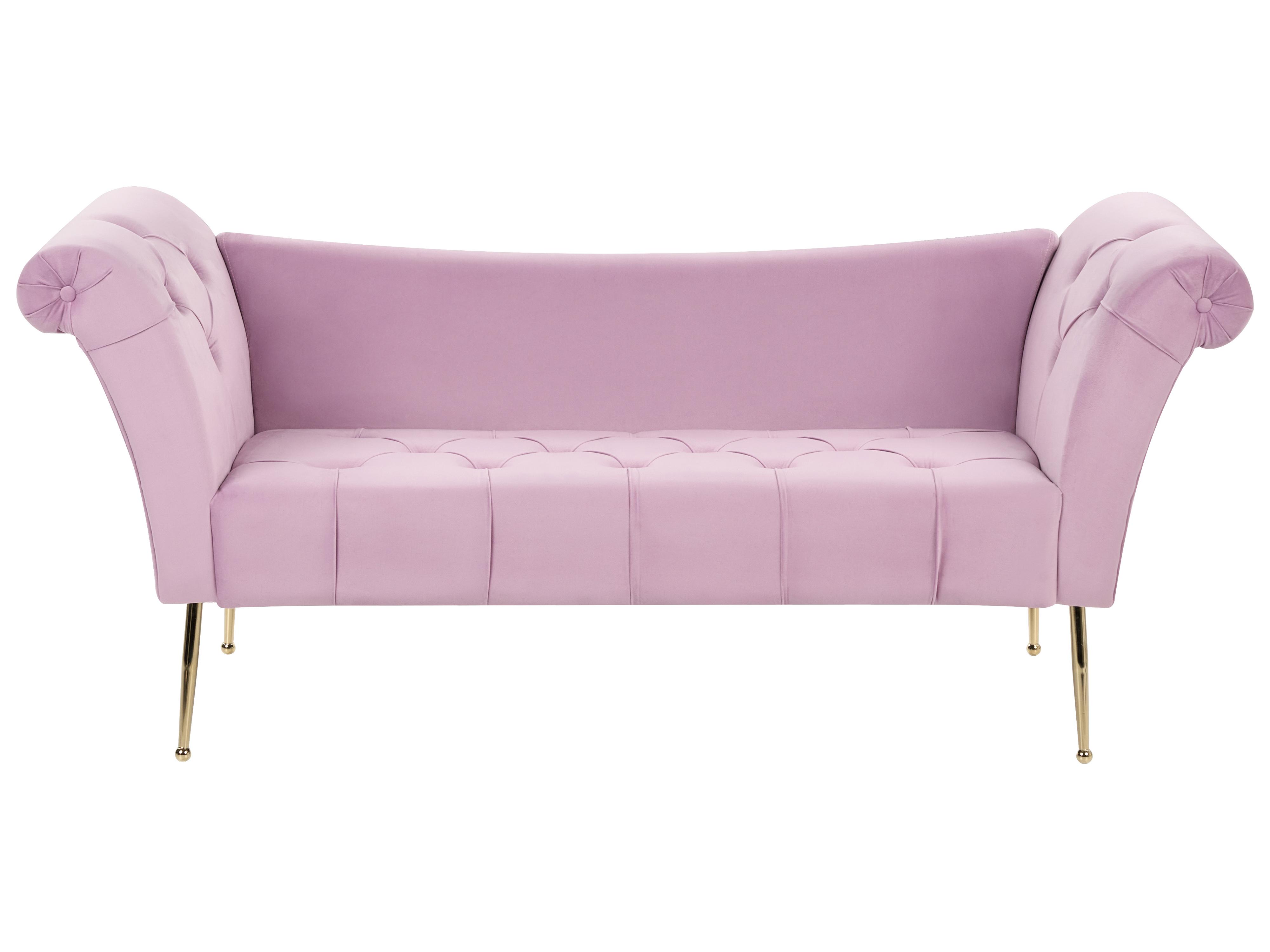 Chaise Longue NANTILLY Velvet Light Violet