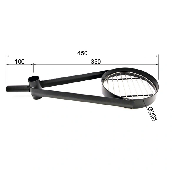 Schwenkarm, Eisen, für Grillkota 9 Basic