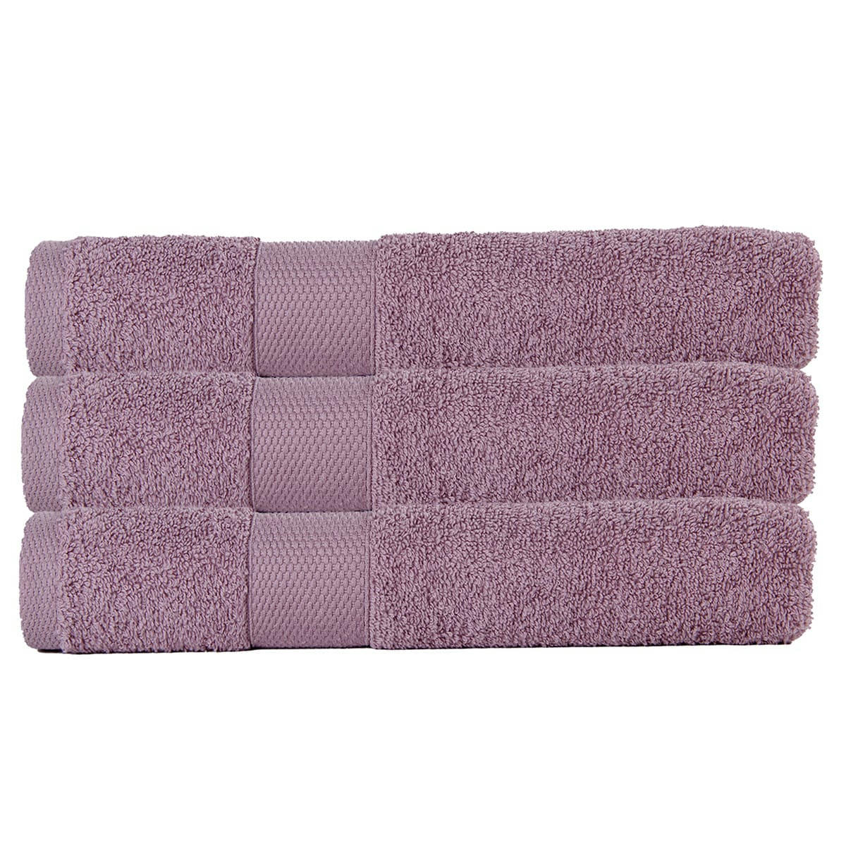 UNIS - Lot de 3 serviettes éponge 50*90 cm 500 gr/m2 rose