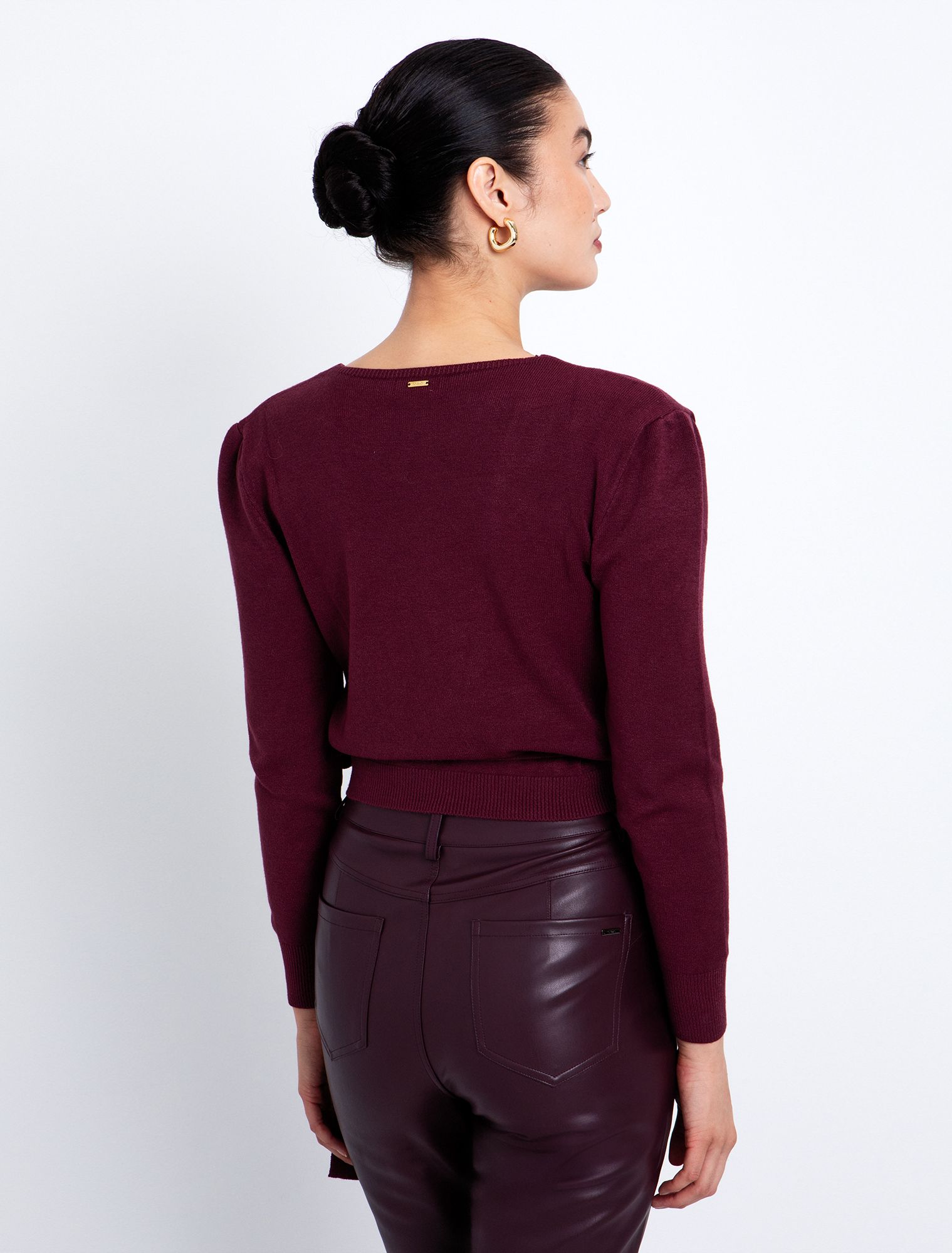 Πλεκτή μπλούζα κρουαζέ