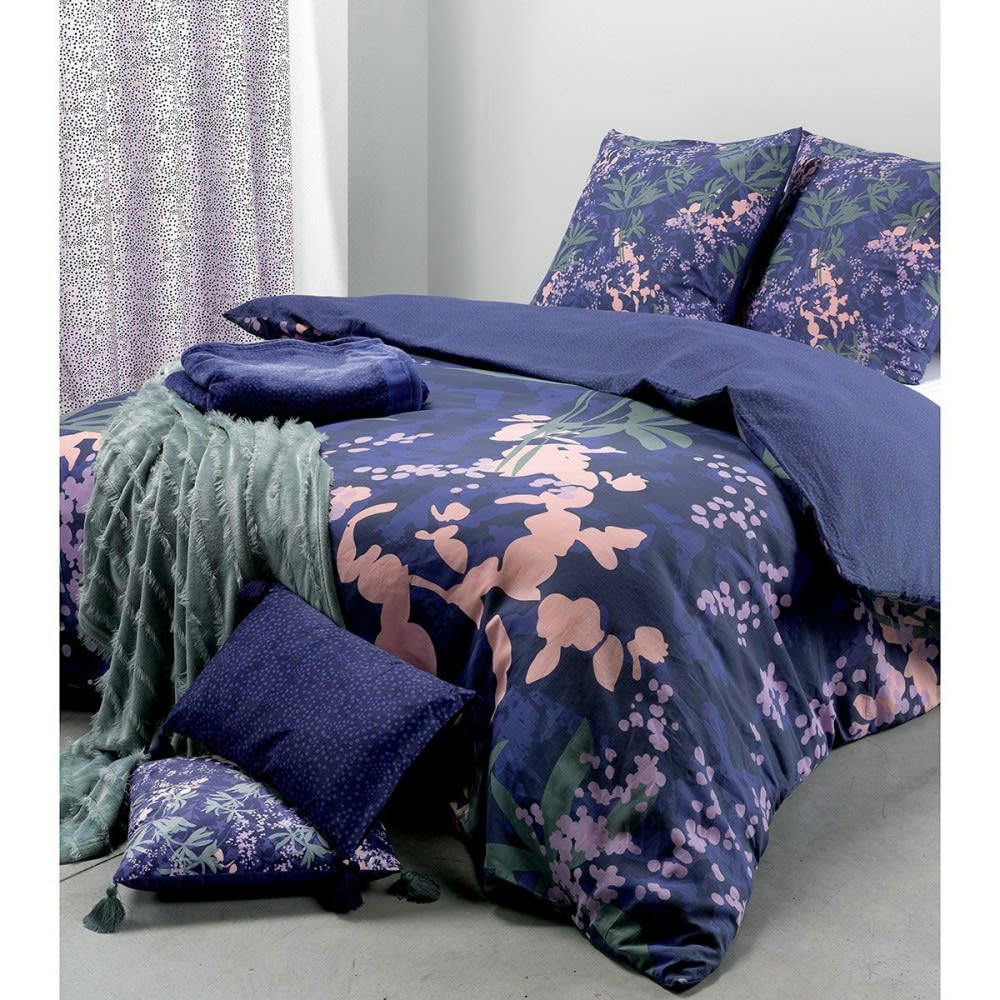 - Parure de couette 100% coton 57 fils imprimée 240x220 2 taies