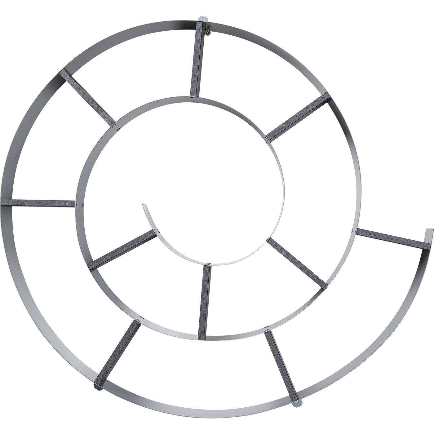 SNAIL - Etagère murale en acier gris argenté D80