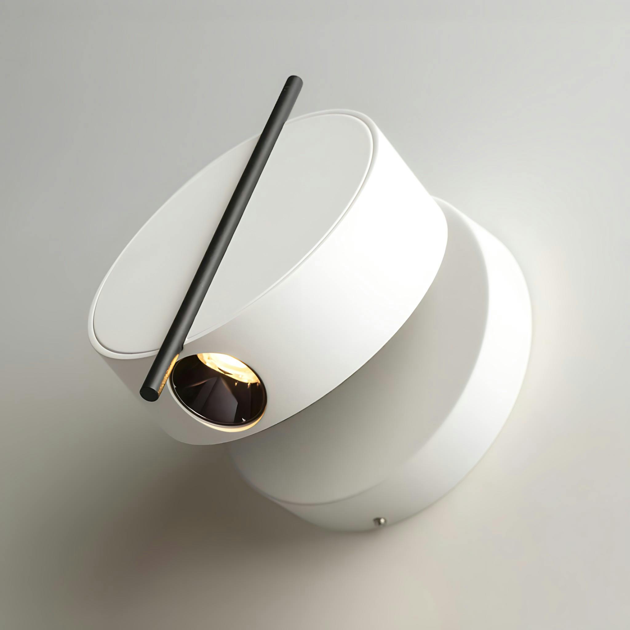 Applique murale blanche design – bloc rond orientable MESA