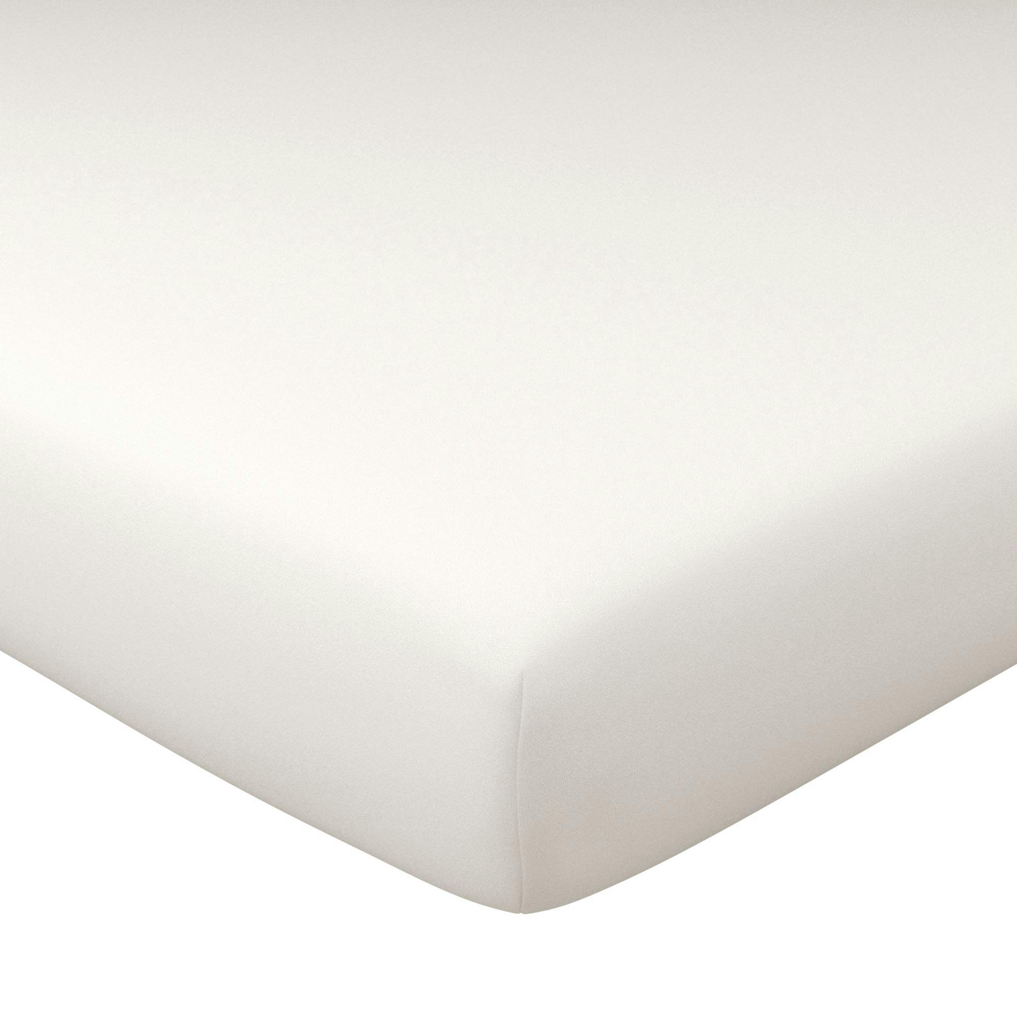 GRANDS BONNETS - Drap-housse grand bonnet 160x200x30 blanc en coton