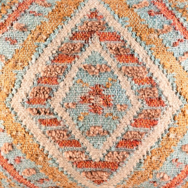 Reissa Bohemian Geometric Colorful Pouf