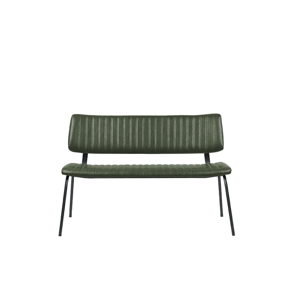 LABEL51 Eetkamerbank Gusto - Donkergroen PU-Leer - 120x63x81cm