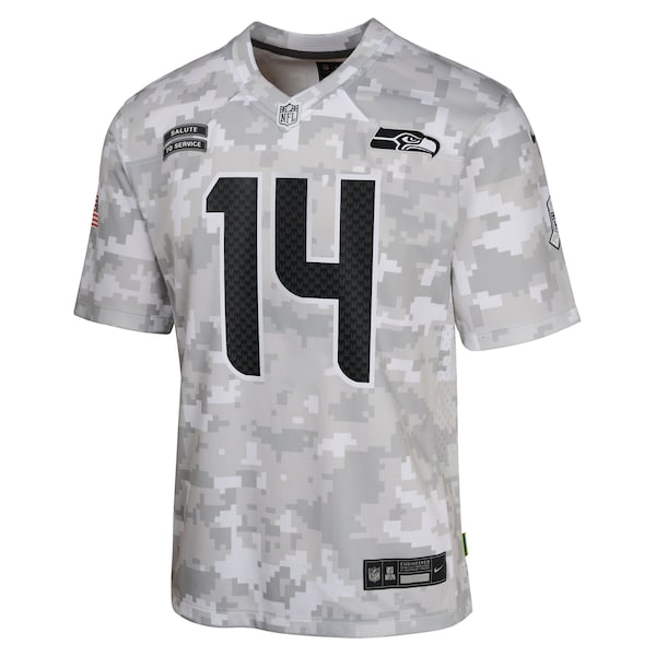 DK Metcalf Seattle Seahawks Nike Youth 2024 Salute to Service Game Jersey - Arctic Camo