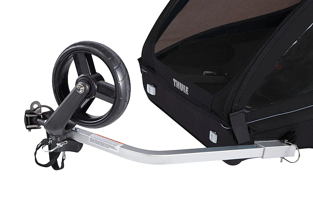 2-Seat Bicycle Trailer and Stroller �� Black