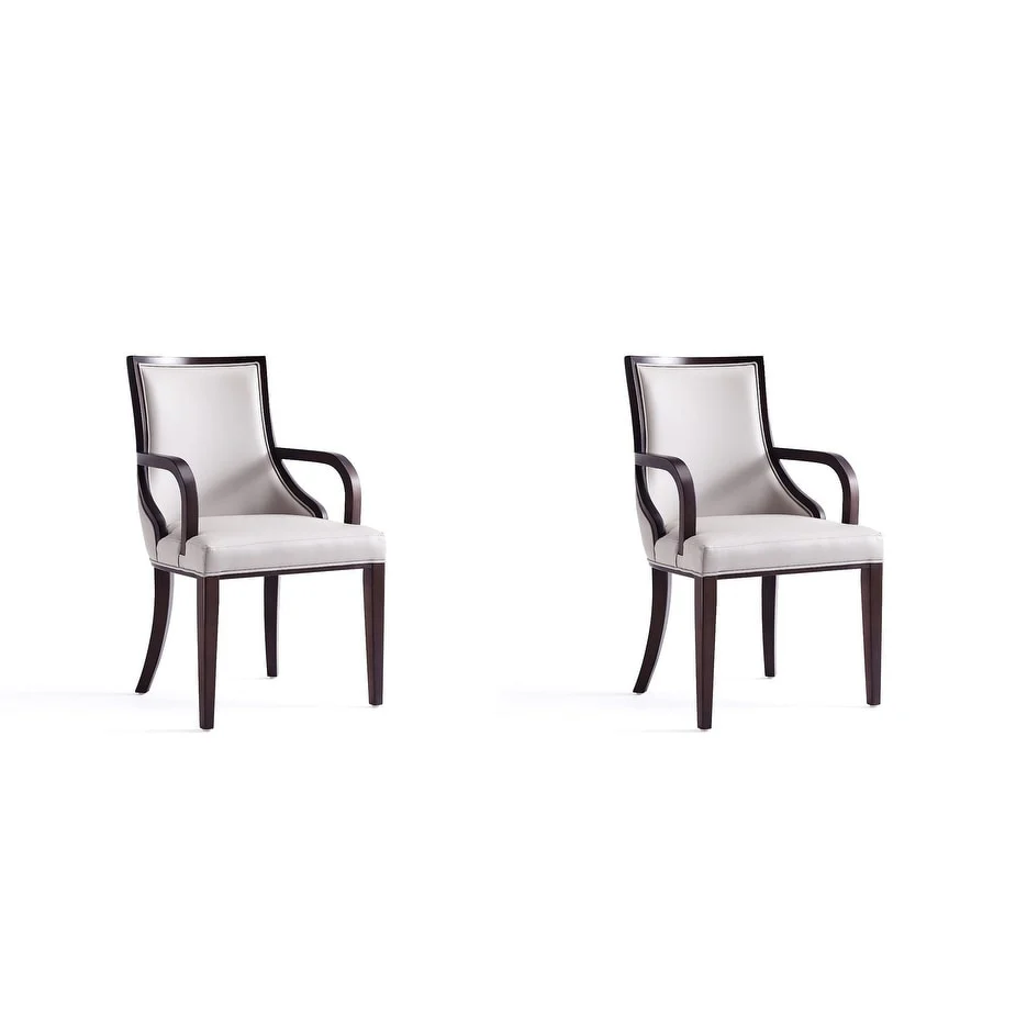 Manhattan Comfort Grand Faux Leather Dining Armchair