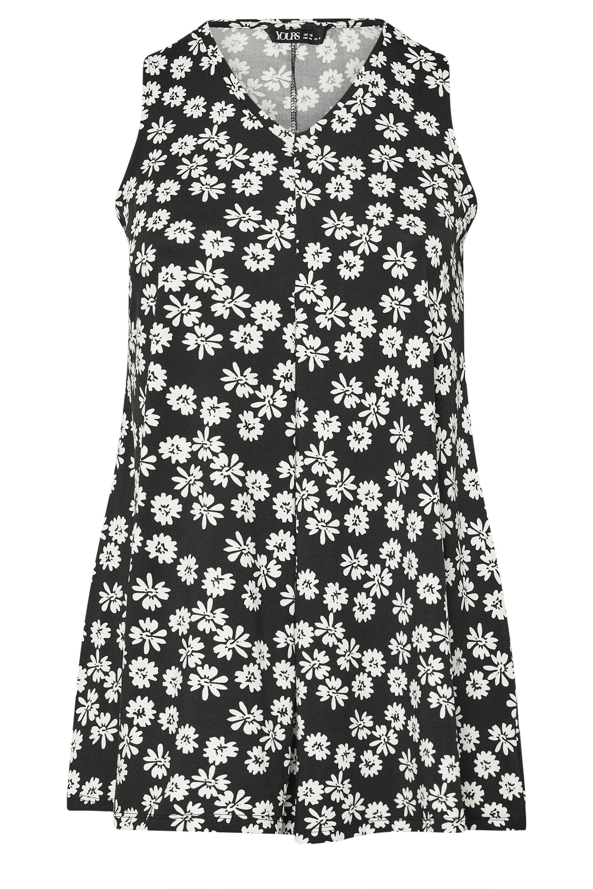 Yours Daisy Pleated Swing Vest Top