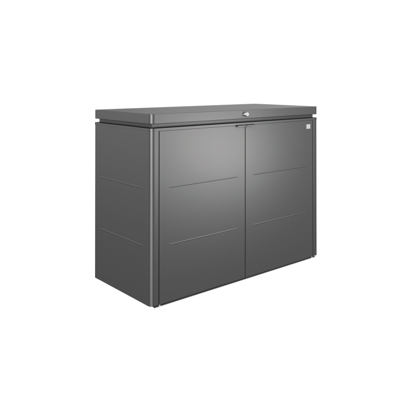 Armoire de jardin HighBoard gris foncé 1,6 x 0,7 x 1,18 m BIOHORT