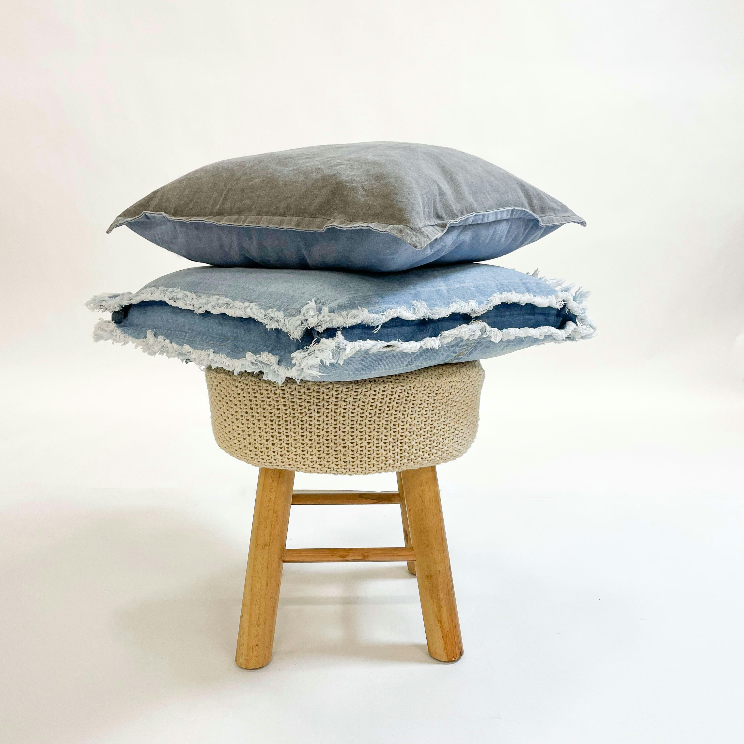 - Coussin - bleu doux 45x45 cm unique