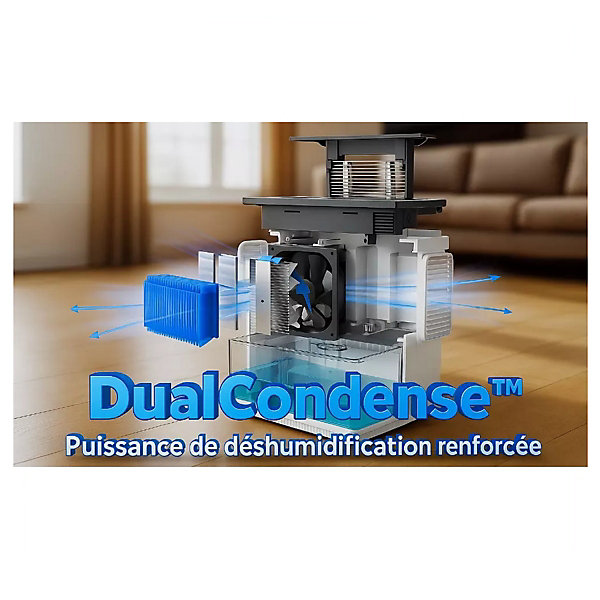 Déshumidificateur 0.55l/j blanc E.ziclean DRYFLOWMAX dryflow max