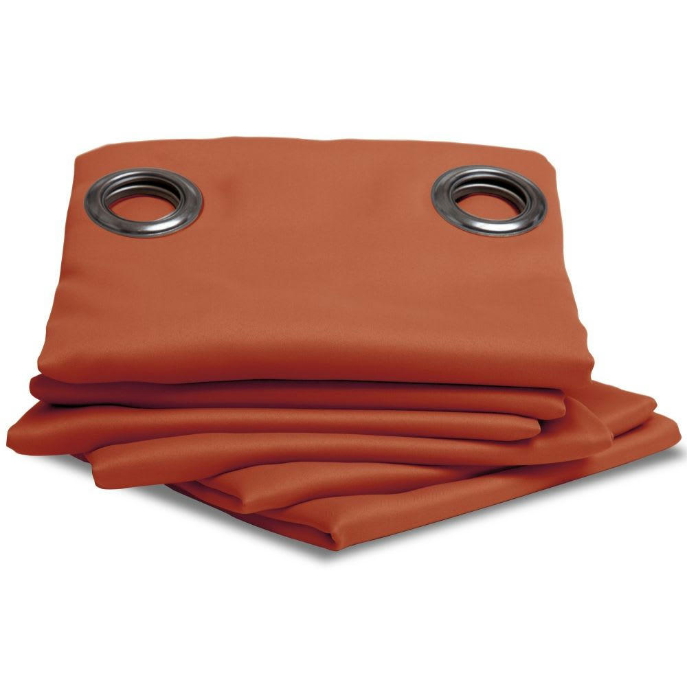 - Rideau thermique occultant orange 140x260