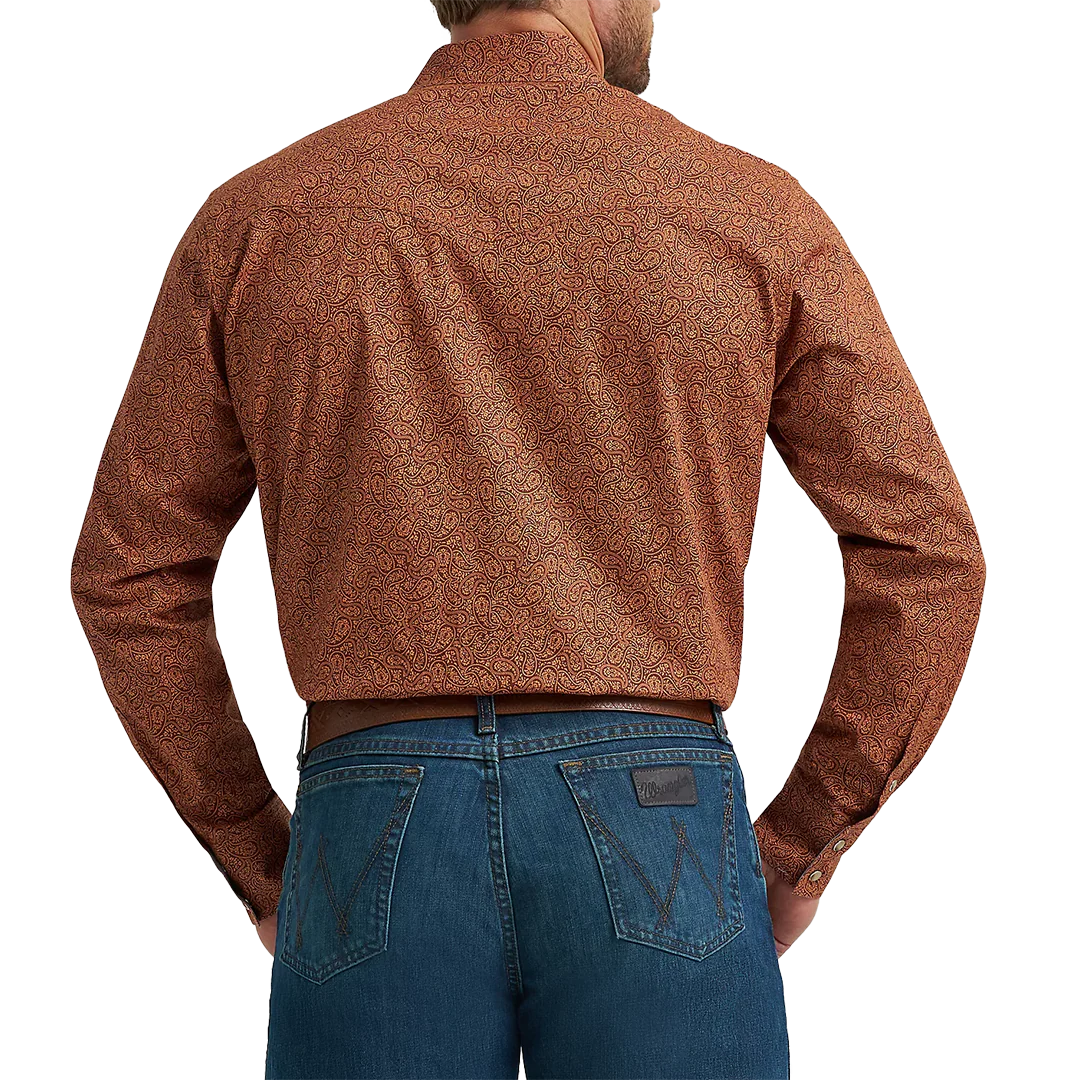 Мужская рубашка Wrangler 20X Competition Advanced Comfort с длинными рукавами и застежкой на кнопках