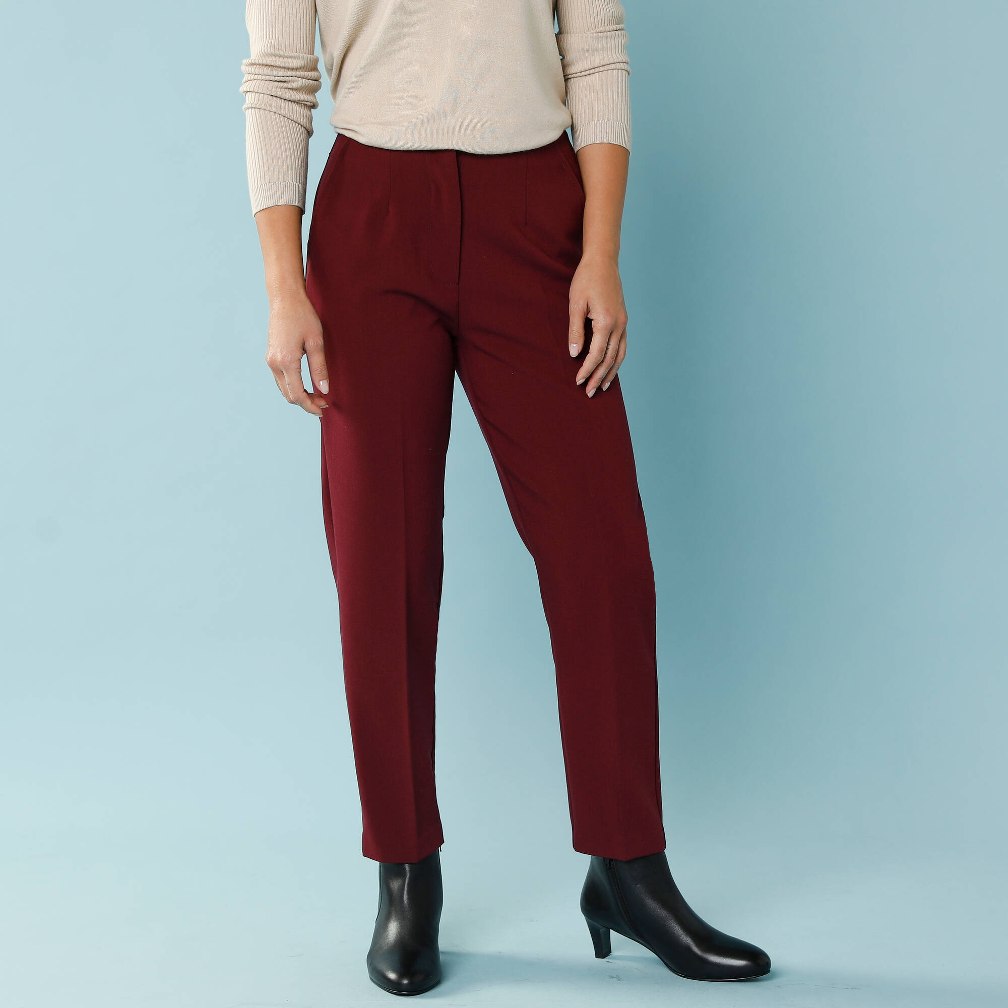 Pantalon cigarette uni, Spécial Petites