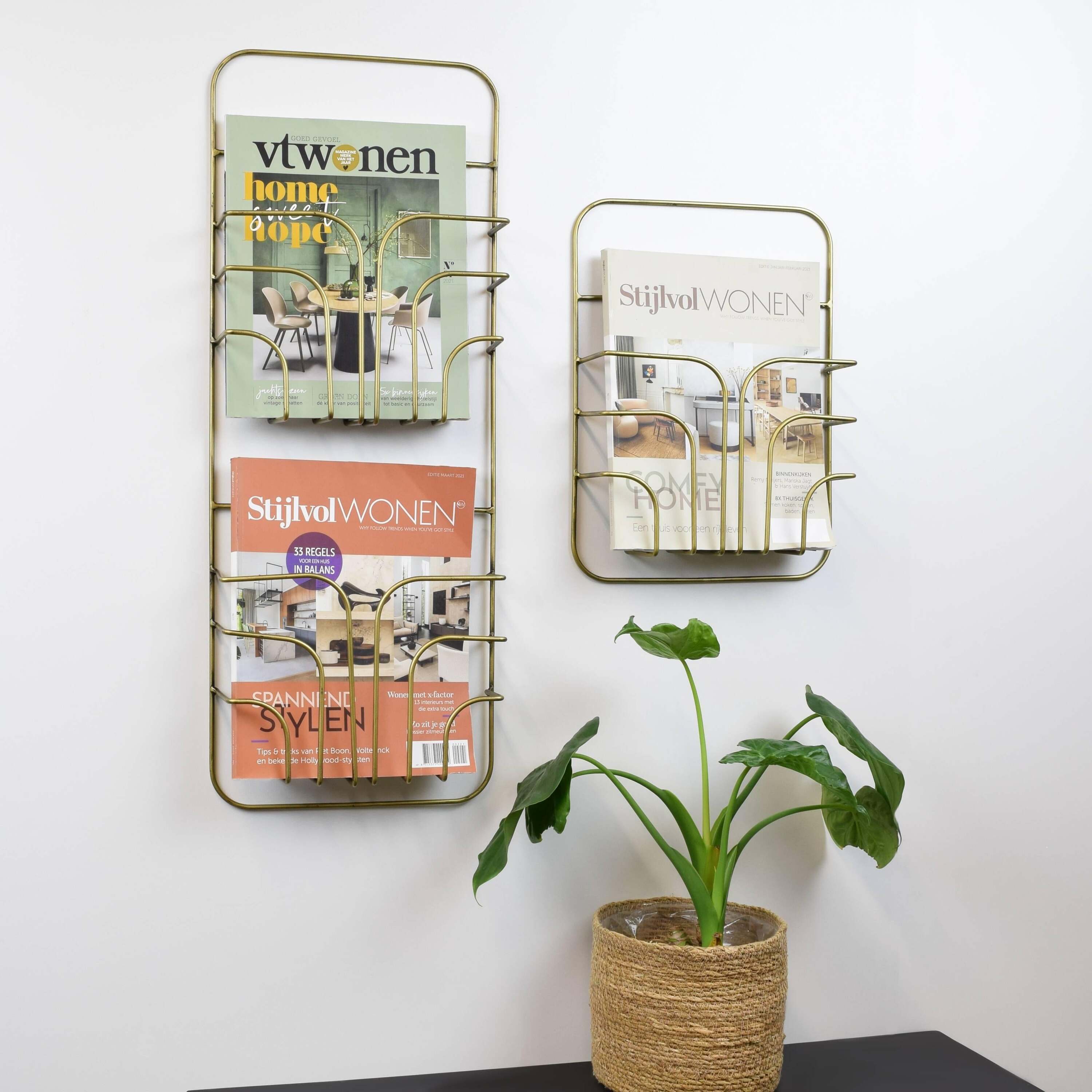 LOFT42 Rowan Tijdschriftenrek - Goud - Metaal