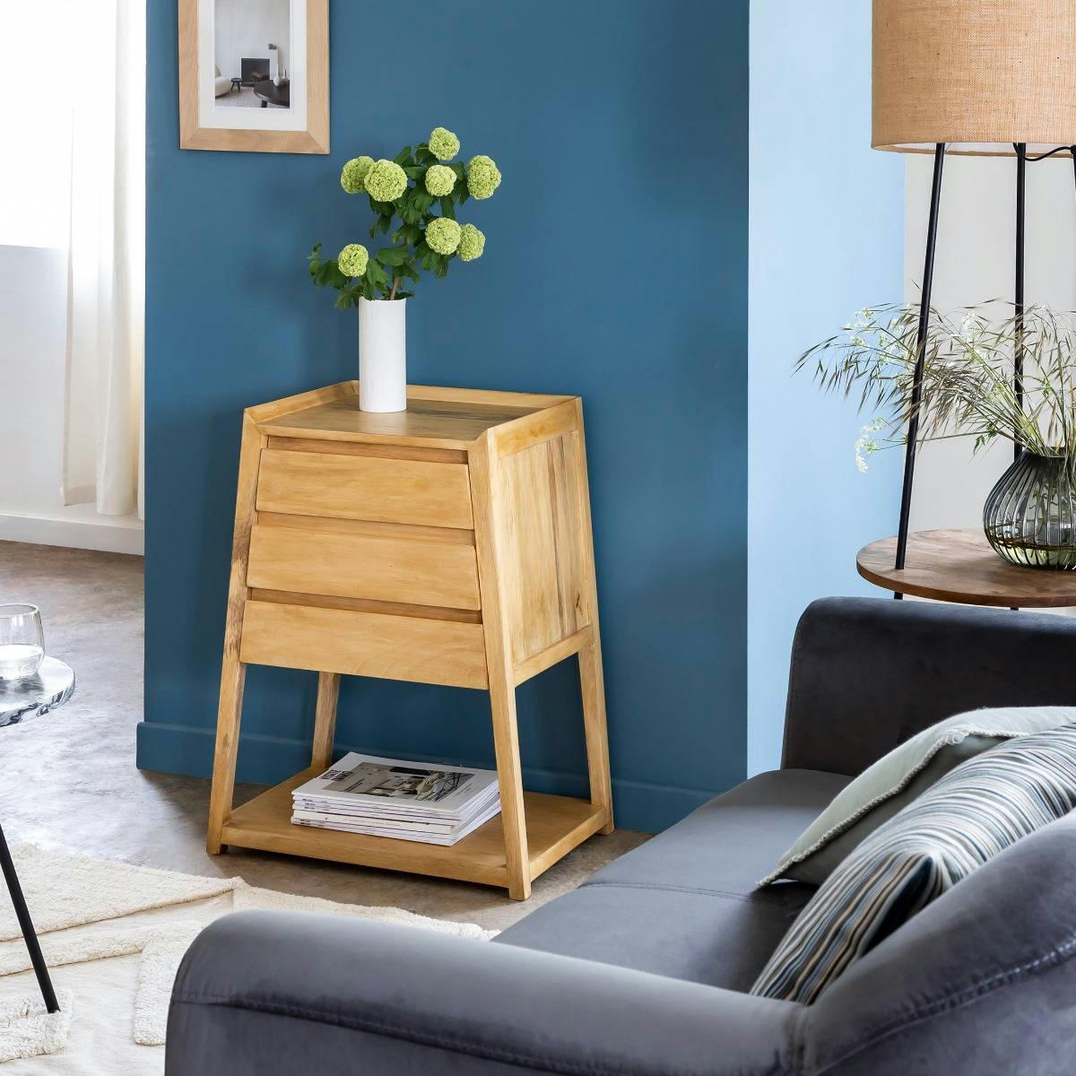 - Chiffonnier en bois marron 60 cm