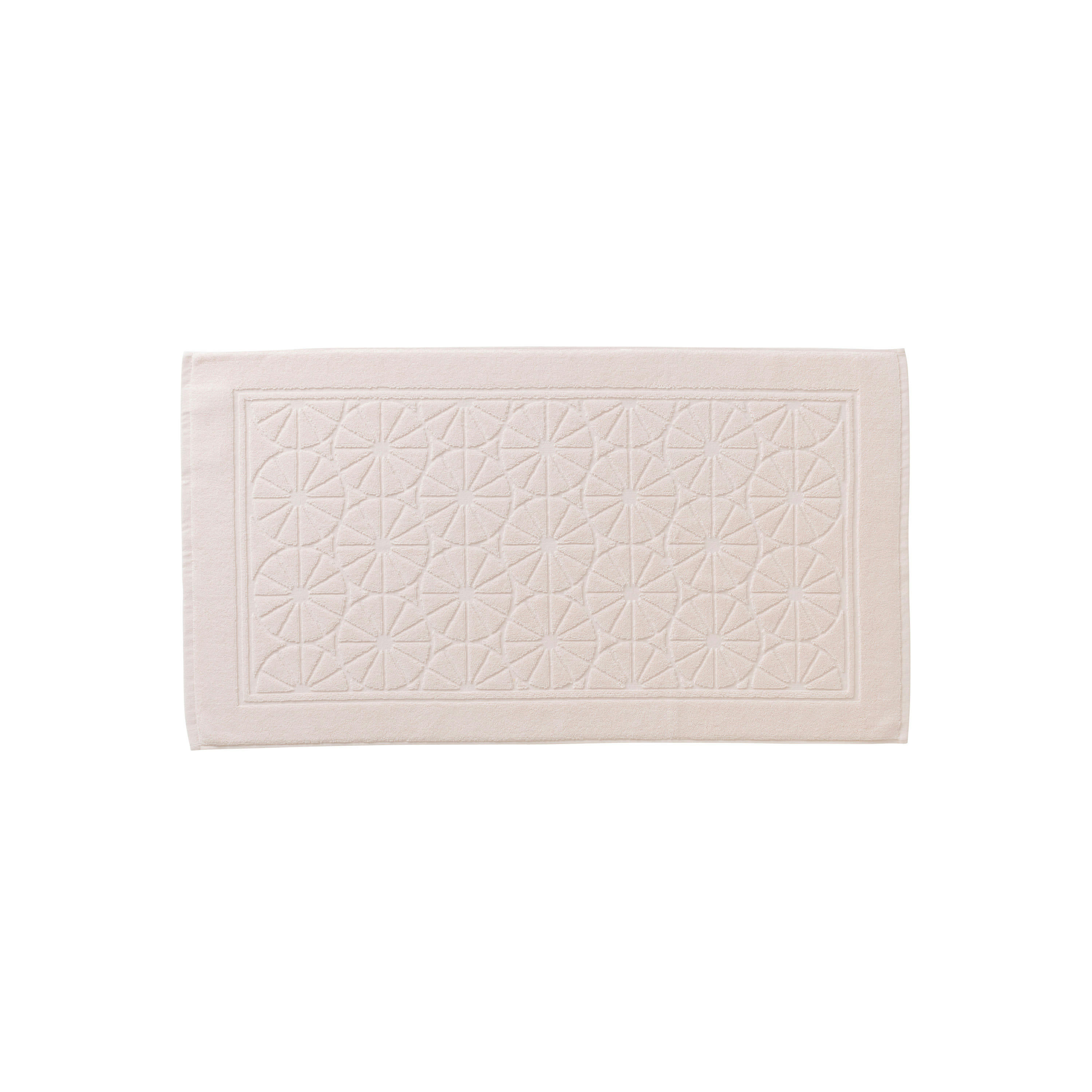 LOTUS - Tapis de bain Rosee bouclette jacquard rose 50 x 90 cm