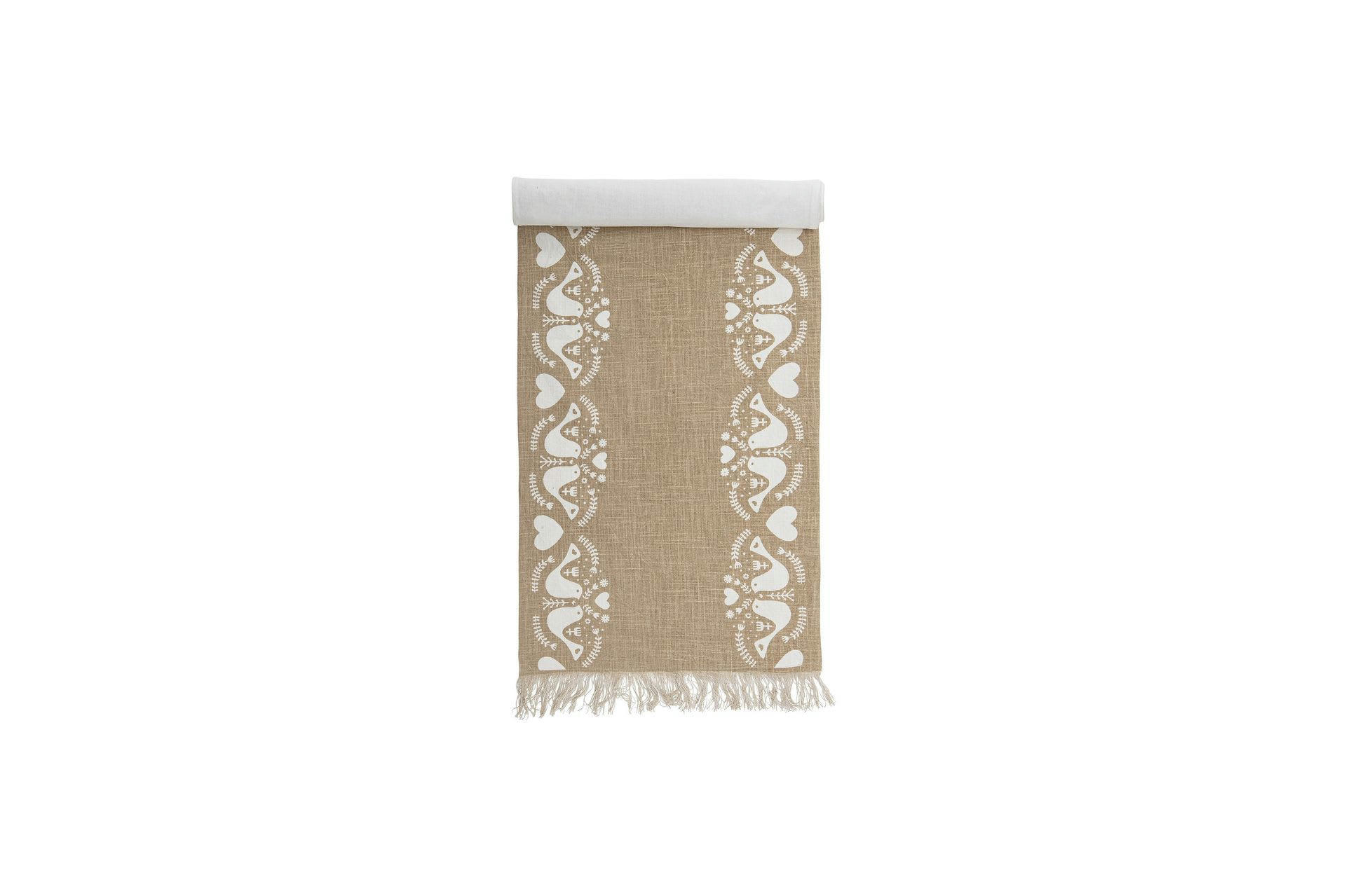 PAULE - Chemin de table en coton beige