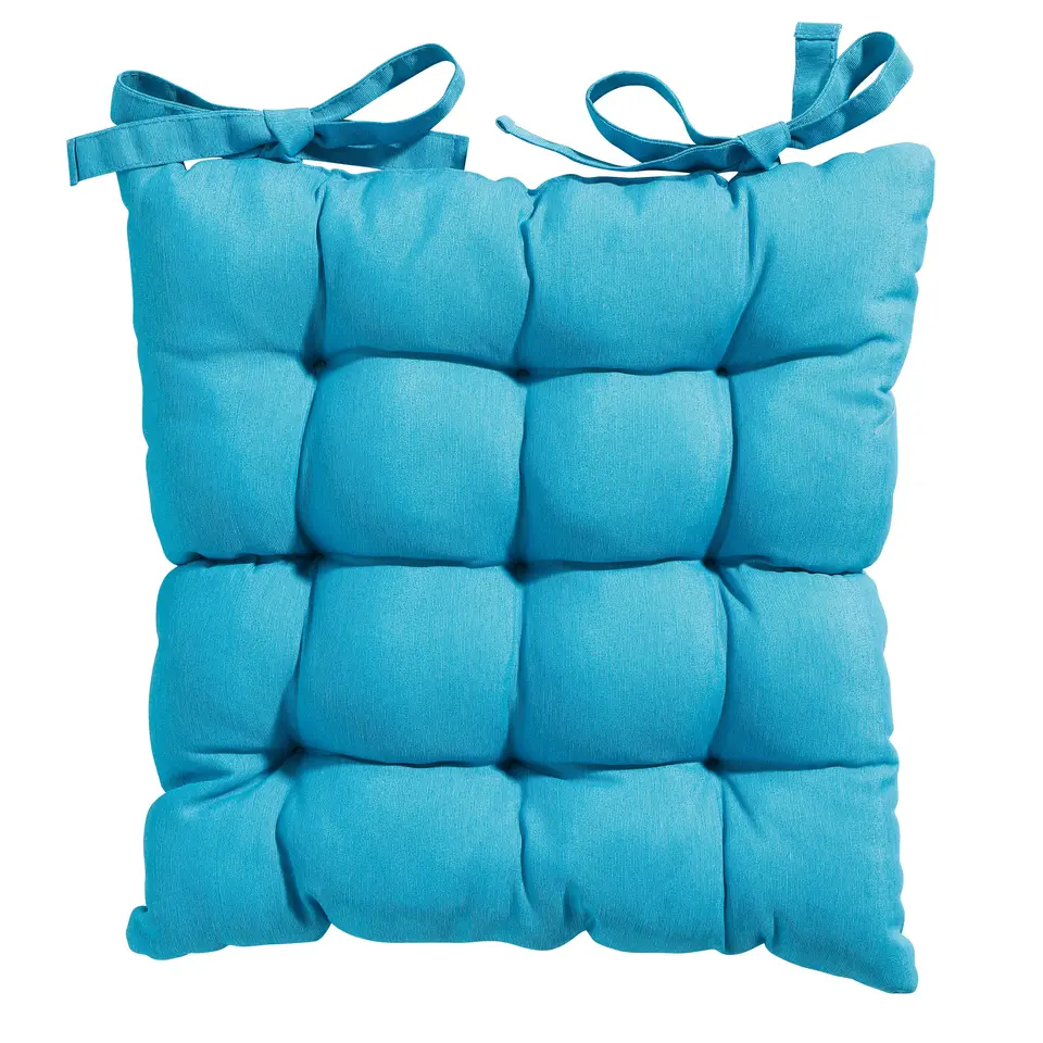 Madison - Zitkussen Toscane Panama aqua - Ca. 46x46 cm - Set van 4