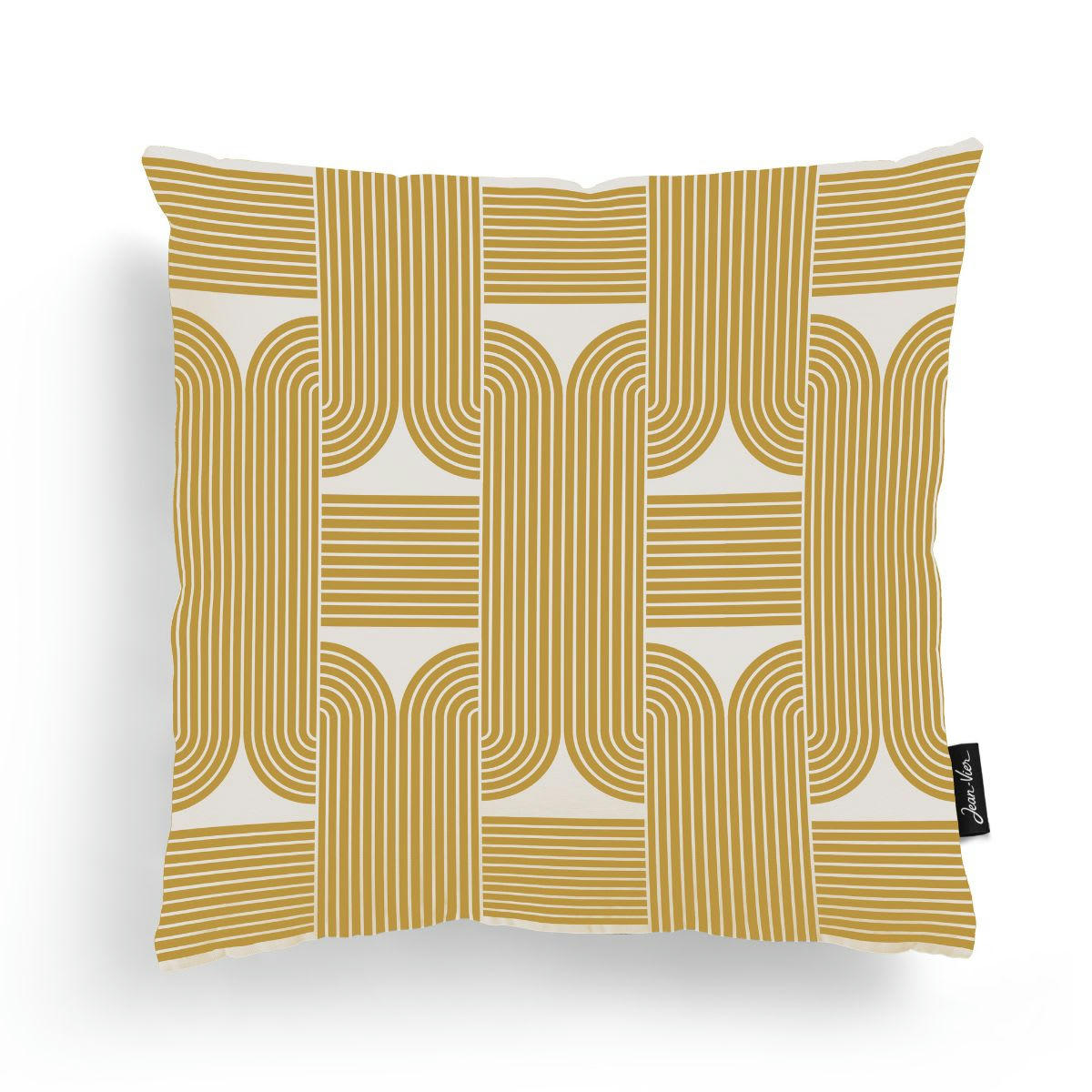 - Housse de coussin coton jaune Katea 40x40 cm