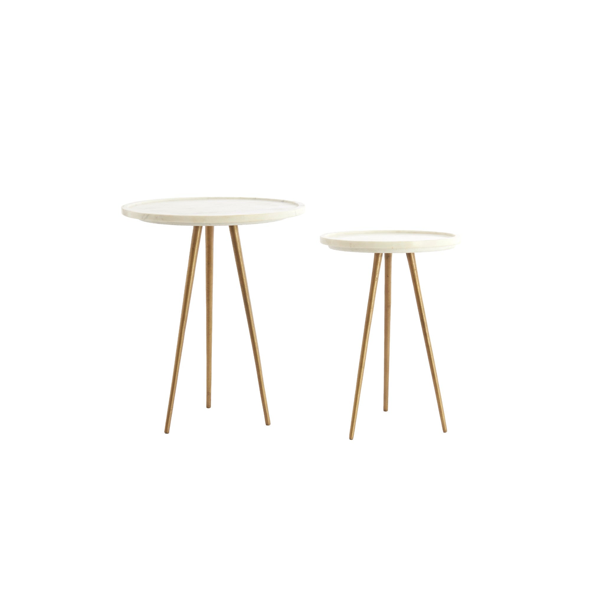 Light & Living bijzettafel Prato - wit - Ø43cm