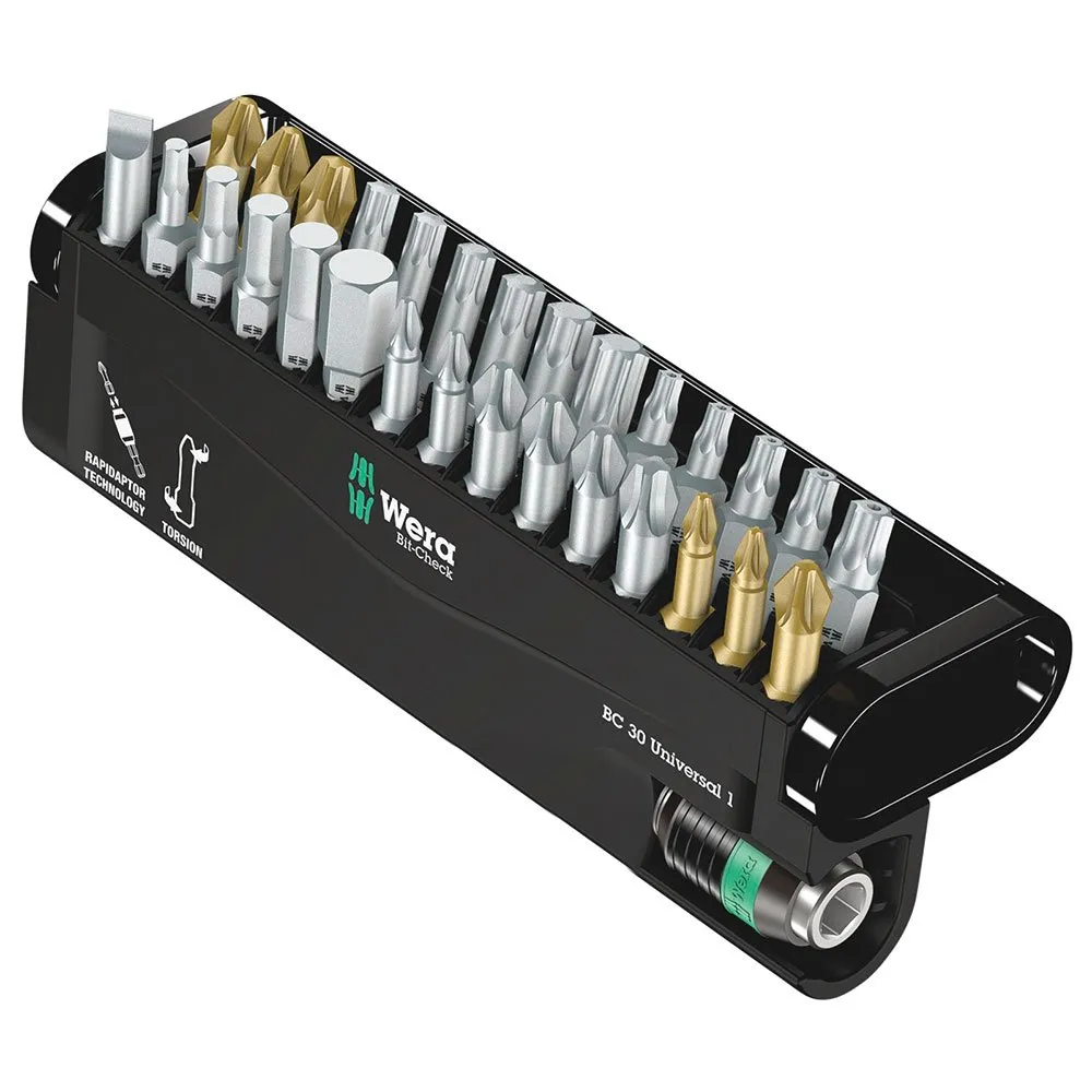 Wera Bit-Check 30 Universal 1 Screwdriver Bit Set