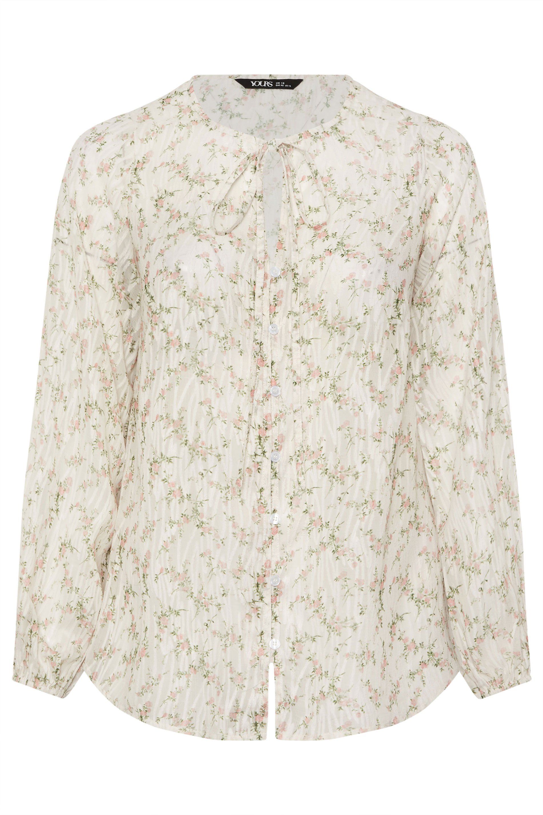 Yours Floral Burnout Blouse