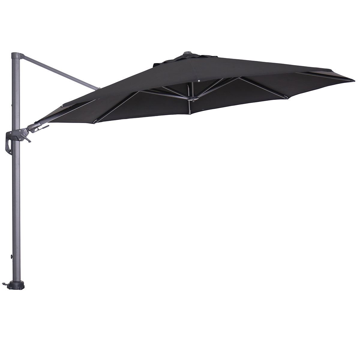 Garden Impressions zweefparasol Hawaii zwart 350x350 cm   90 kg voet en hoes