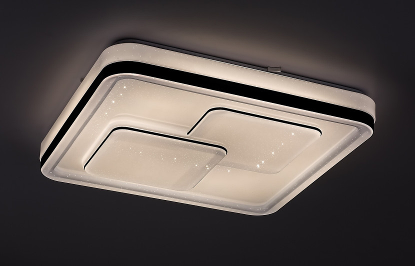 Plafon Hecatekwadratowy czarno-biały LED 1x40W 48,5cm 2970lm IP20 Rabalux