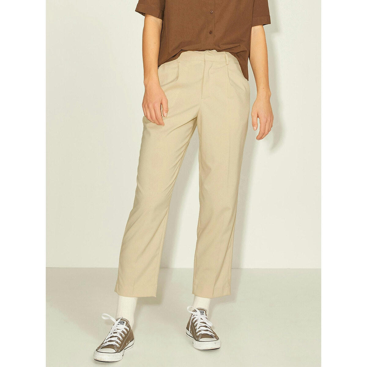 Pantalon cigarette taille haute