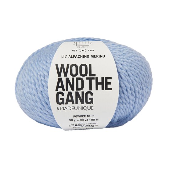 Wool and the Gang Powder Blue Lil’ Alpachino Merino 50g