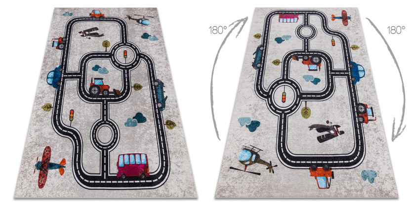 Dywan do prania JUNIOR 52242.801 Miasto, uliczki dla dzieci, 160x220 cm