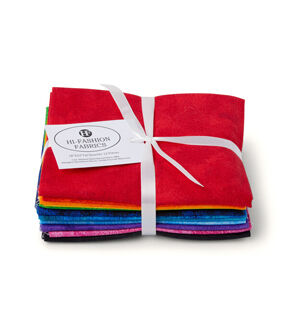 18 x 21 Brushstroke Bright Cotton Fat Quarter Bundle 12pc