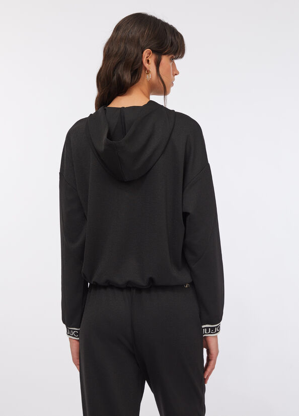 Felpa lurex&reg; con cappuccio
