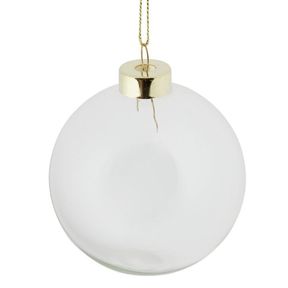 Boule de No&euml;l verre Ø8cm - 3 modèles