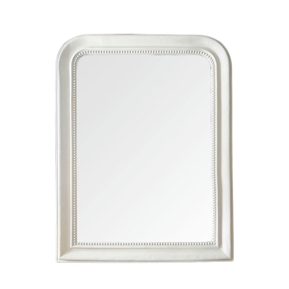 - Miroir trumeau - H 78 x L 58,5 x E 2,8 Bordures de 7 - blanc - Résine