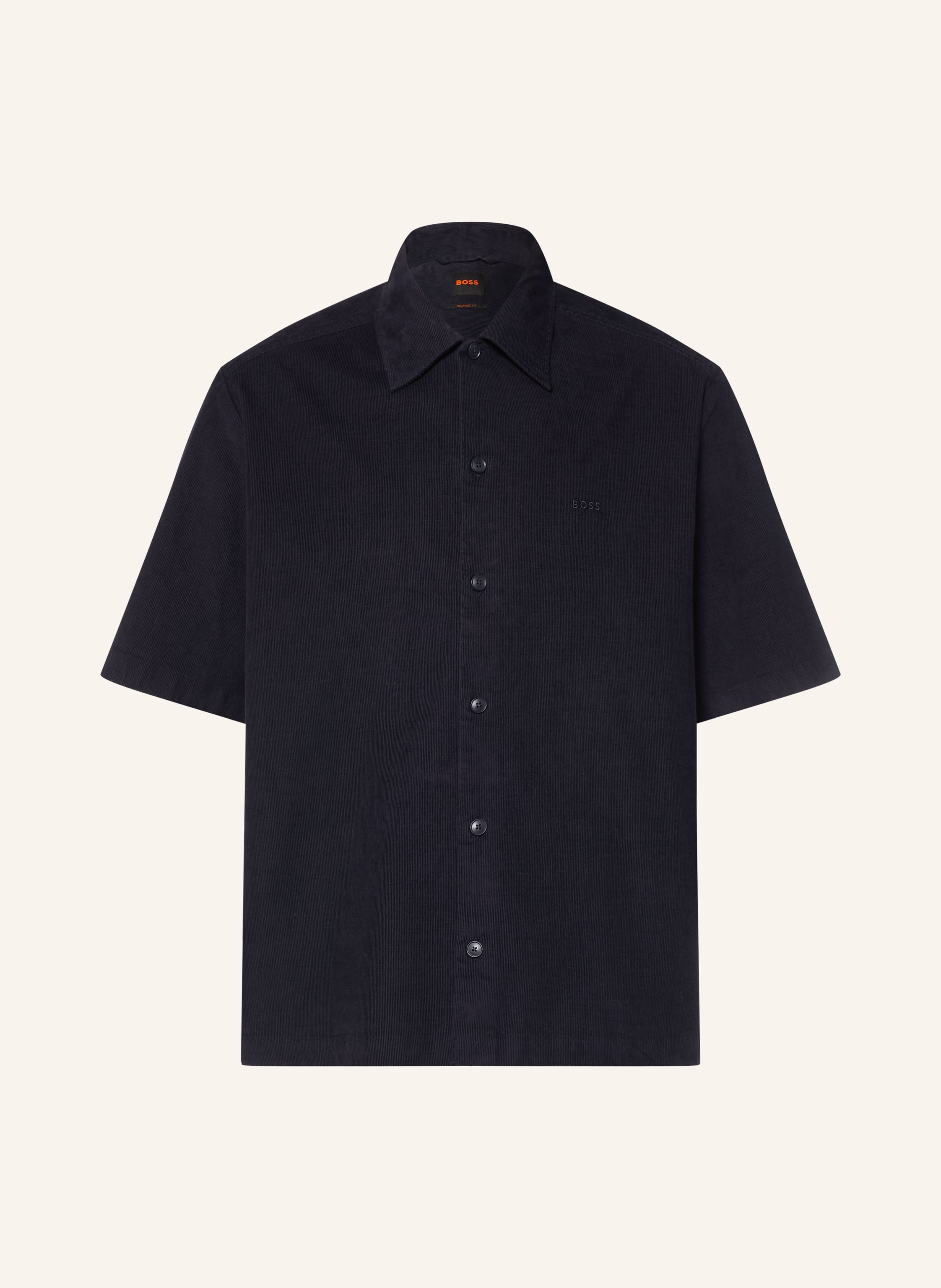 BOSS Kurzarm-Hemd LAKITH Relaxed Fit aus Cord