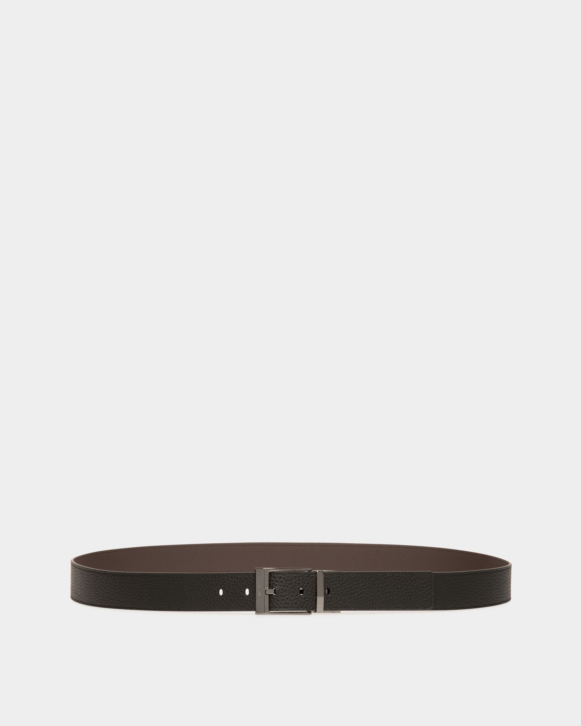 Shiffie 35 mm Verstellbarer Wendegürtel Aus Leder In Schwarz Und Ebenholz