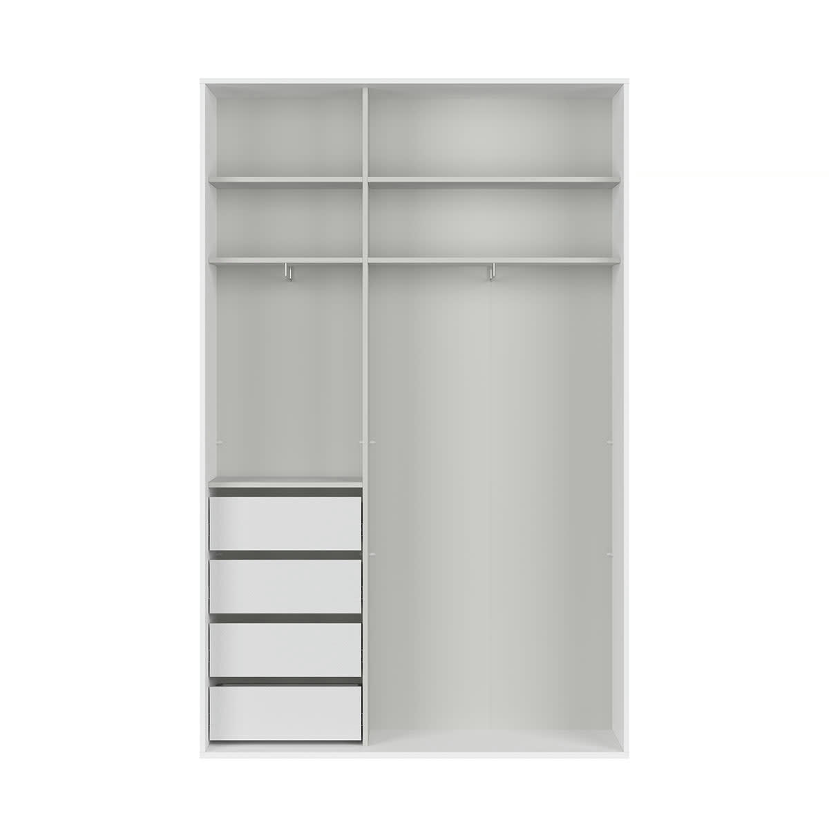 - Armoire 2 portes L150 x P45 x H240 cm stratifiés blanc