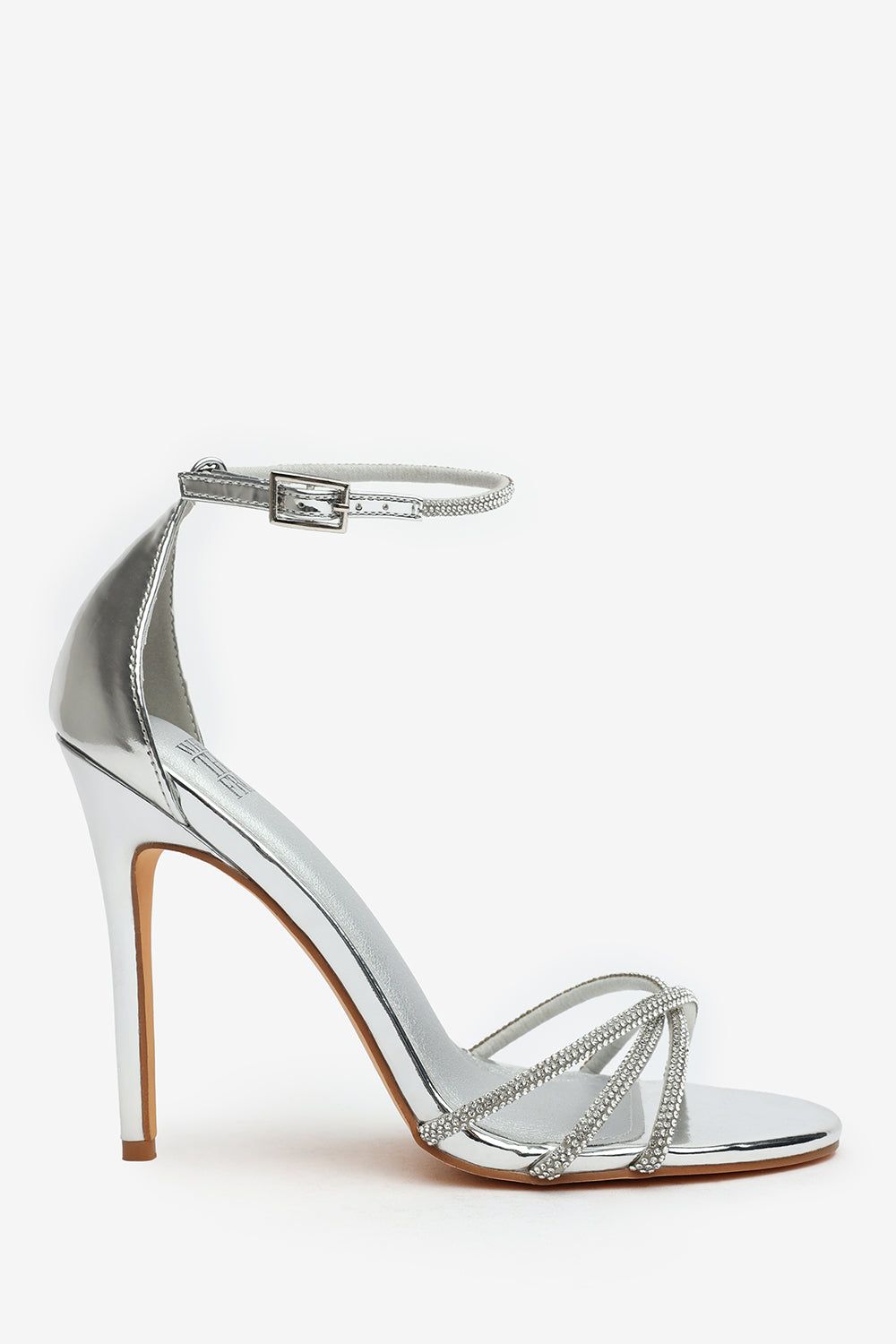 Where's That From Summer' Stiletto High Heels With Rhinestone Strap