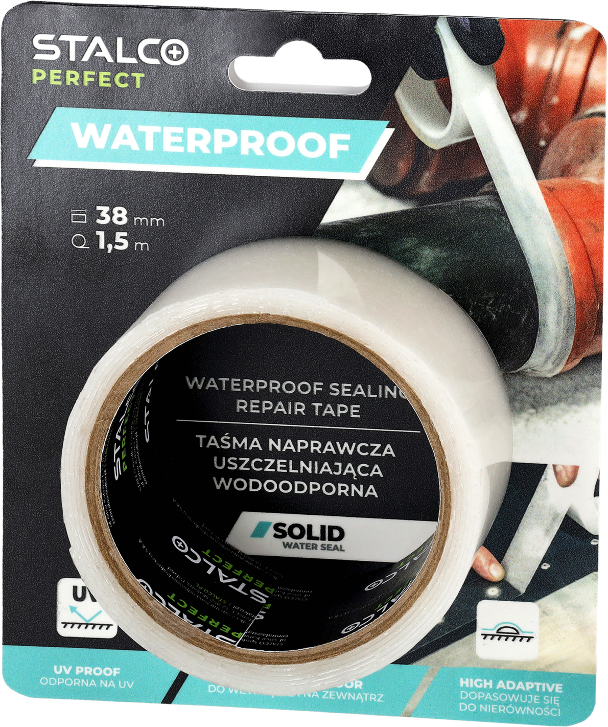 Taśma naprawcza uszczelniająca, wodoodporna 38mm x 1,5m STALCO PERFECT S042276663 STALCO PERFECT S042276663